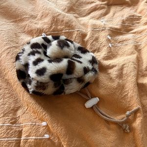Faux Fur Cheetah/Leopard Beret for teeny dog